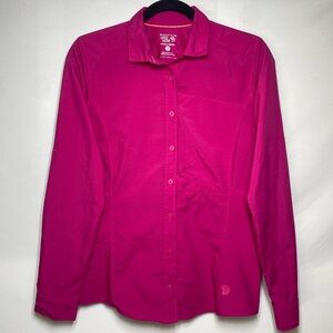 Mountain Hardware Magenta Long Sleeve Button Up Top